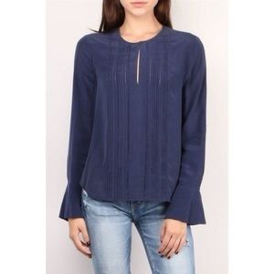 L'AGENCE Navy Blue Blouse